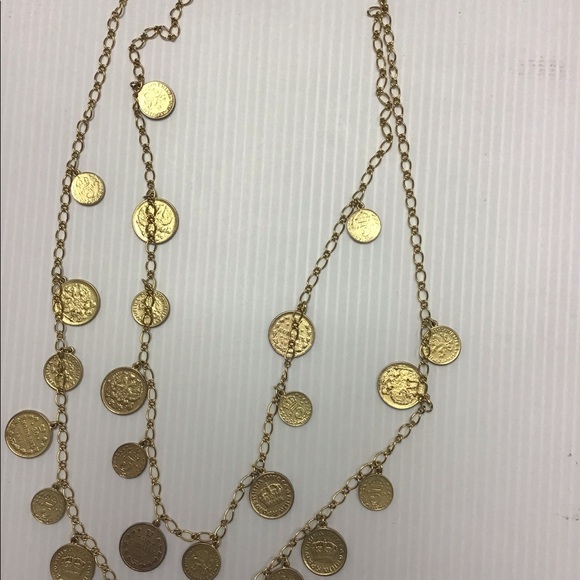 Vintage Joan Rivers double strand Coin necklace. - Picture 7 of 9